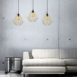 Lampa geometryczna Diamond złota 25 cm * HowHomely Discount