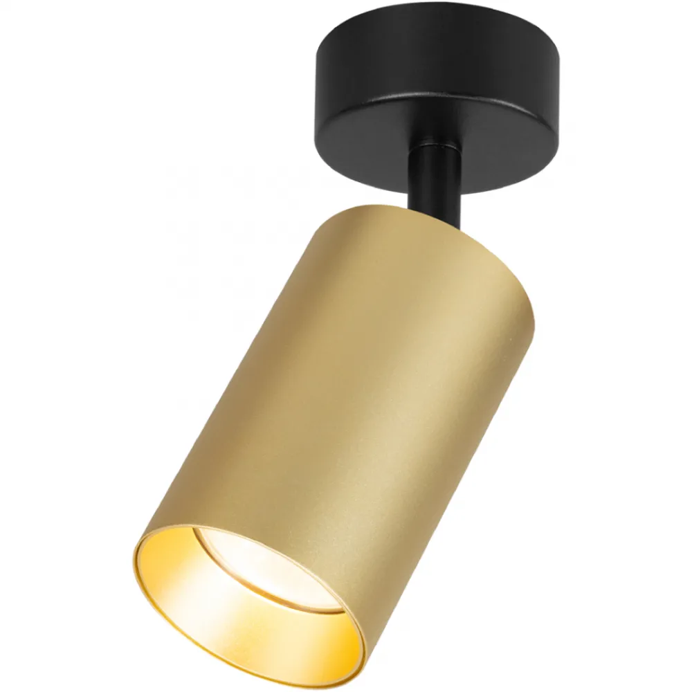 Lampa Kinkiet Spot Pipe Spot Czarny Złoty 1xGU10 * Eko-light Discount