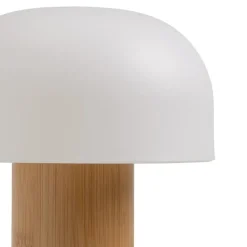 Lampa Led z bambusową podstawą 3 barwy świetlne 21 cm * HowHomely Hot