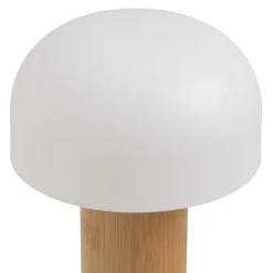 Lampa Led z bambusową podstawą 3 barwy świetlne 21 cm * HowHomely Hot
