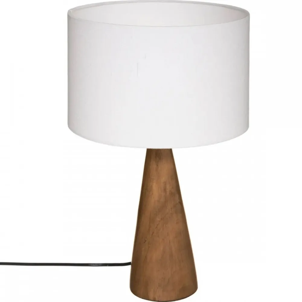 Lampa na drewnianej podstawie Aina 46 cm * Atmosphera Discount