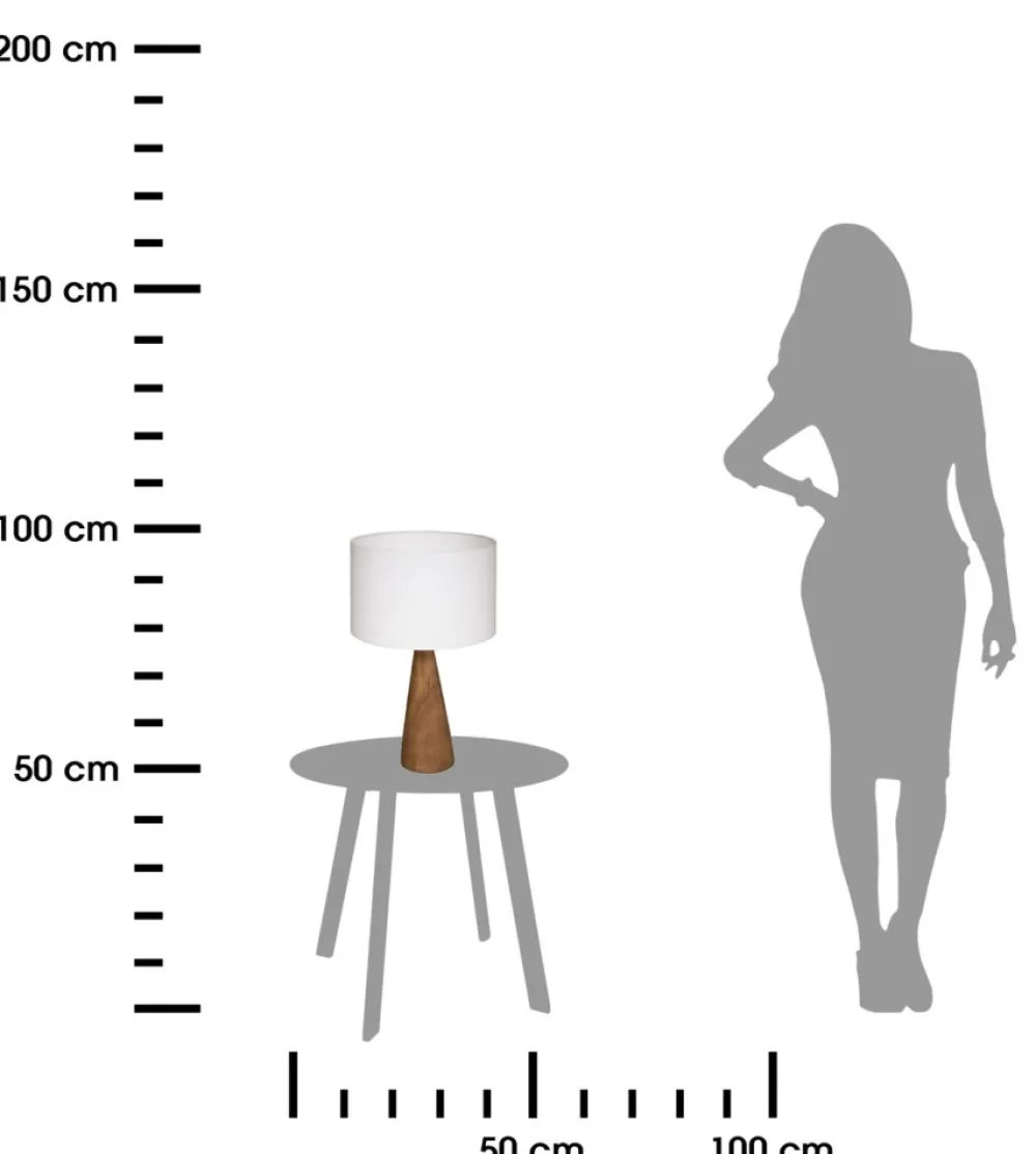 Lampa na drewnianej podstawie Aina 46 cm * Atmosphera Discount