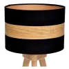 Lampa Nocna TERRA Czarny Brązowy Abażur 1xE27 45cm * Eko-light Hot