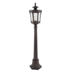 Lampa Ogrodowa AMUR Czarny Złoty Szklany Klosz 1xE27 IP44 115cm * Nowodvorski Hot