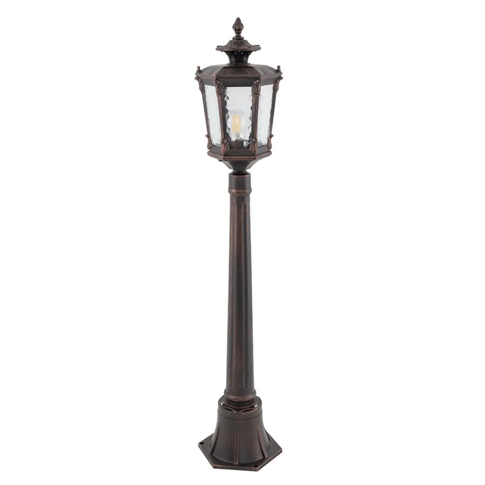 Lampa Ogrodowa AMUR Czarny Złoty Szklany Klosz 1xE27 IP44 115cm * Nowodvorski Hot