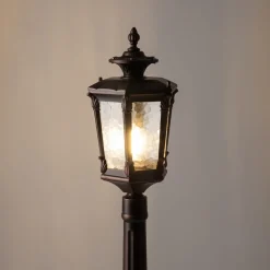 Lampa Ogrodowa AMUR Czarny Złoty Szklany Klosz 1xE27 IP44 115cm * Nowodvorski Hot