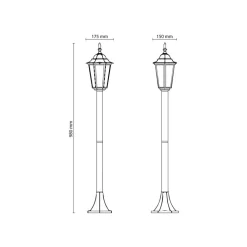 Lampa ogrodowa ARRAIA czarna 1xE27 * TK Lighting Clearance