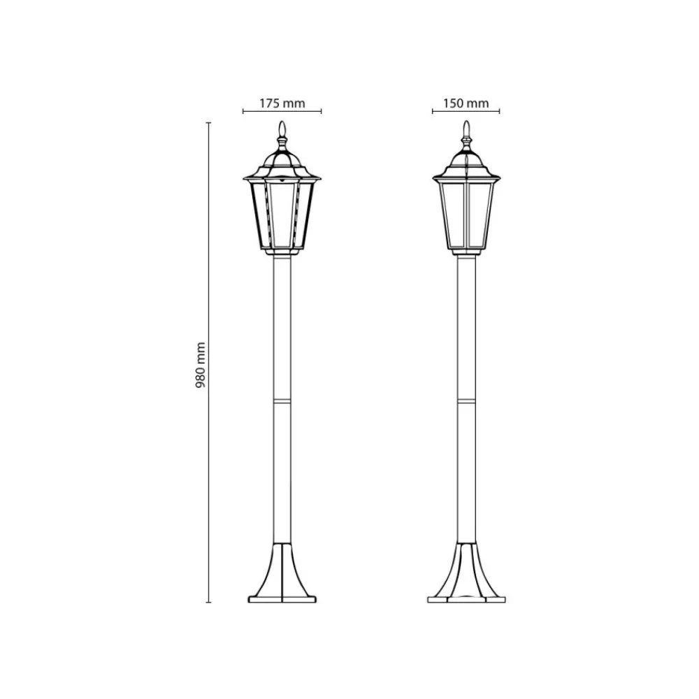 Lampa ogrodowa ARRAIA czarna 1xE27 * TK Lighting Clearance