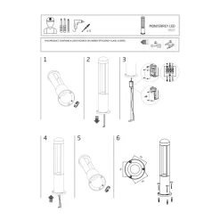 Lampa Ogrodowa MONTERREY Czarny 9W LED 3000K IP54 63cm * Nowodvorski Outlet