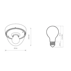 Lampa Ogrodowa NOOK Czarny 1xE27 IP44 * Nowodvorski