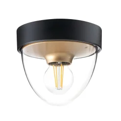 Lampa Ogrodowa NOOK Czarny Złoty 1xE27 IP44 * Nowodvorski