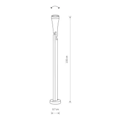 Lampa Ogrodowa OTTAWA Czarny 1xGU10 IP44 100cm * Nowodvorski Sale