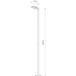 Lampa Ogrodowa PATHWAY Czarny 36W LED 3000K IP65 309cm * Nowodvorski Hot
