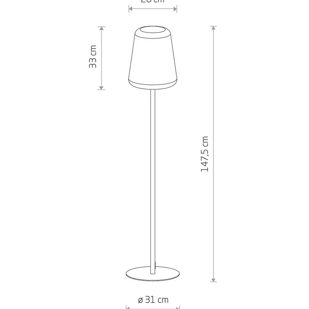 Lampa Ogrodowa PATIO Czarny Biały Klosz 1xE27 IP44 147,5cm * Nowodvorski Outlet