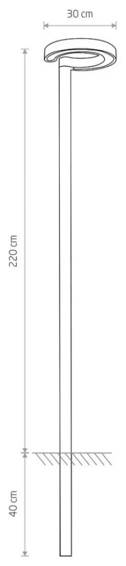 Lampa Ogrodowa POLe 15W LED 3000K IP54 260cm * Nowodvorski Hot