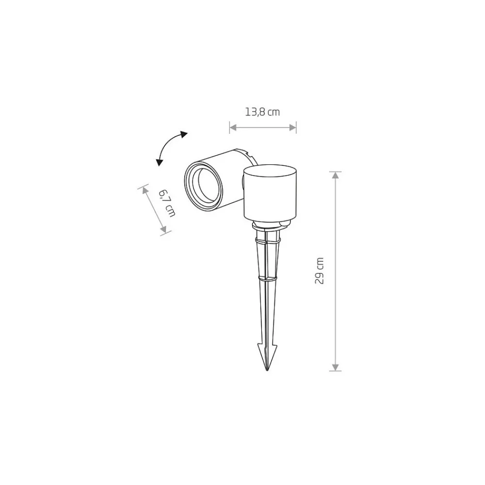 Lampa Ogrodowa TUBINGS M Czarny 1xGU10 IP54 29cm * Nowodvorski Online