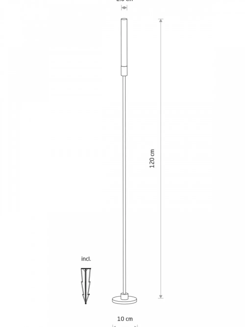 Lampa ogrodowa ZOLA LED czarna 3W IP54 3000K 120 cm * Nowodvorski Best