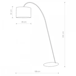 Lampa Podłogowa ALICE Czarny Beżowy Abażur 1xE27 205cm * Nowodvorski Clearance