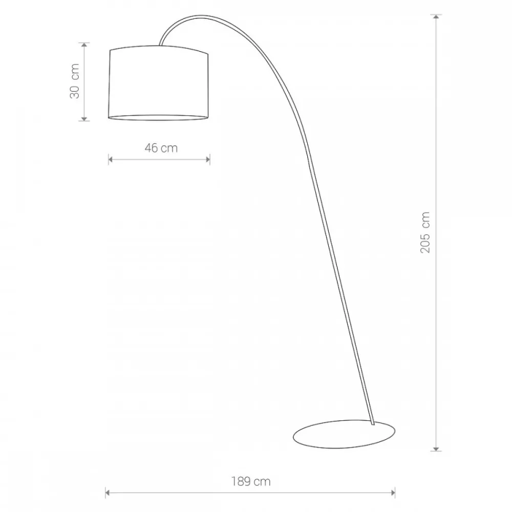 Lampa Podłogowa ALICE Czarny Beżowy Abażur 1xE27 205cm * Nowodvorski Clearance
