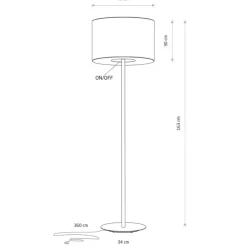 Lampa podłogowa AMARELA FL czarny melanż 1xE27 * Nowodvorski Clearance