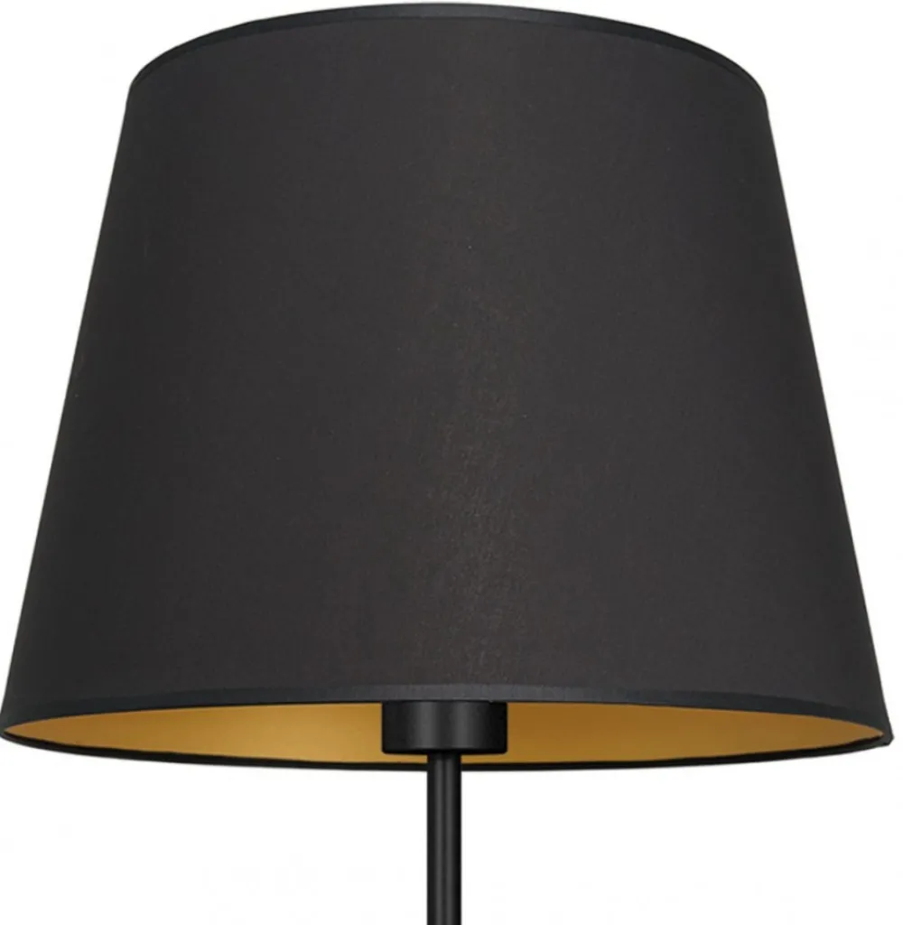 Lampa Podłogowa ARDEN Czarny Złoty Abażur 1xE27 154cm * Luminex Clearance