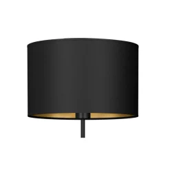 Lampa Podłogowa ARDEN Czarny Złoty Abażur 1xE27 150cm * Luminex