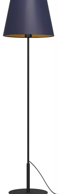 Lampa Podłogowa ARDEN Niebieski Złoty Abażur 1xE27 154cm * Luminex New