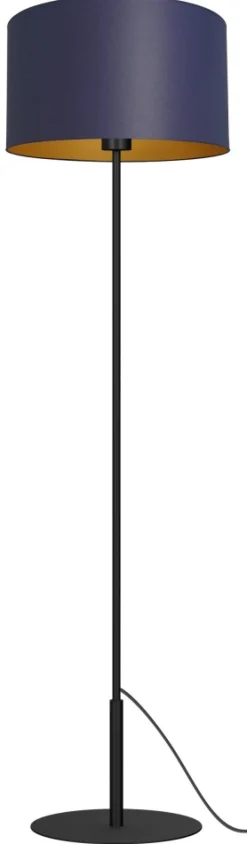 Lampa Podłogowa ARDEN Niebieski Złoty Abażur 1xE27 150cm * Luminex New