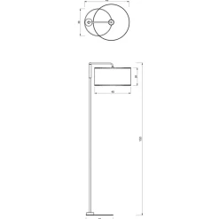 Lampa Podłogowa ATLANTA Czarny Brązowy Abażur 1xE27 150cm * Eko-light