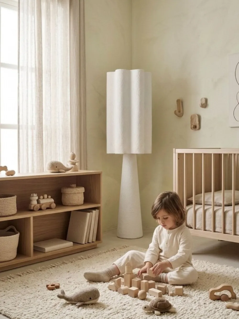 Lampa podłogowa biała boucle 130 cm * GIFTDECOR Best