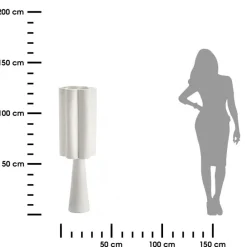 Lampa podłogowa biała boucle 130 cm * GIFTDECOR Best