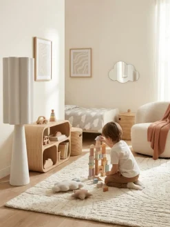 Lampa podłogowa biała boucle 130 cm * GIFTDECOR Best