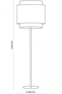 Lampa Podłogowa BOHO Czarny Beżowy Abażur 1xE27 153 cm * TK Lighting New