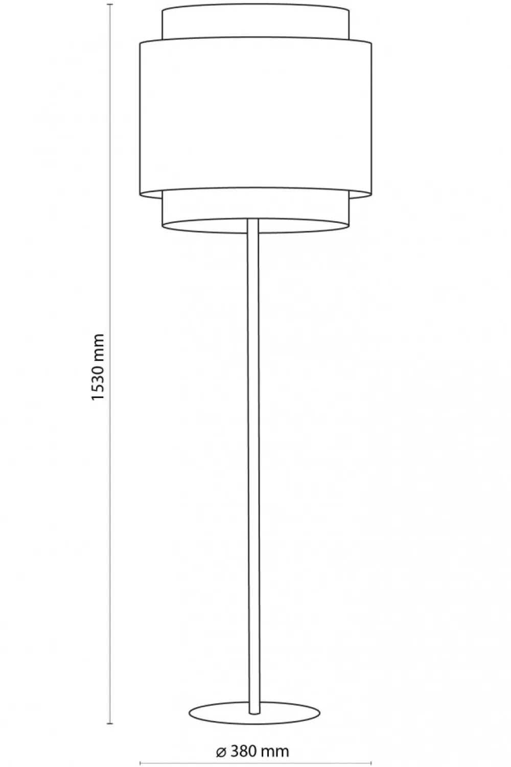 Lampa Podłogowa BOHO Czarny Beżowy Abażur 1xE27 153 cm * TK Lighting New