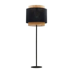 Lampa Podłogowa BOHO Czarny Beżowy Abażur 1xE27 153 cm * TK Lighting New