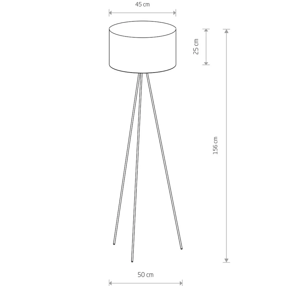 Lampa Podłogowa CADILAC Czarny Złoty Abażur 1xE27 156cm * Nowodvorski Online