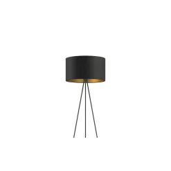 Lampa Podłogowa CADILAC Czarny Złoty Abażur 1xE27 156cm * Nowodvorski Online