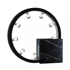 Lampa Podłogowa CASSIOPEIA Czarny Marmur 9xE14 73cm * Eko-light Best