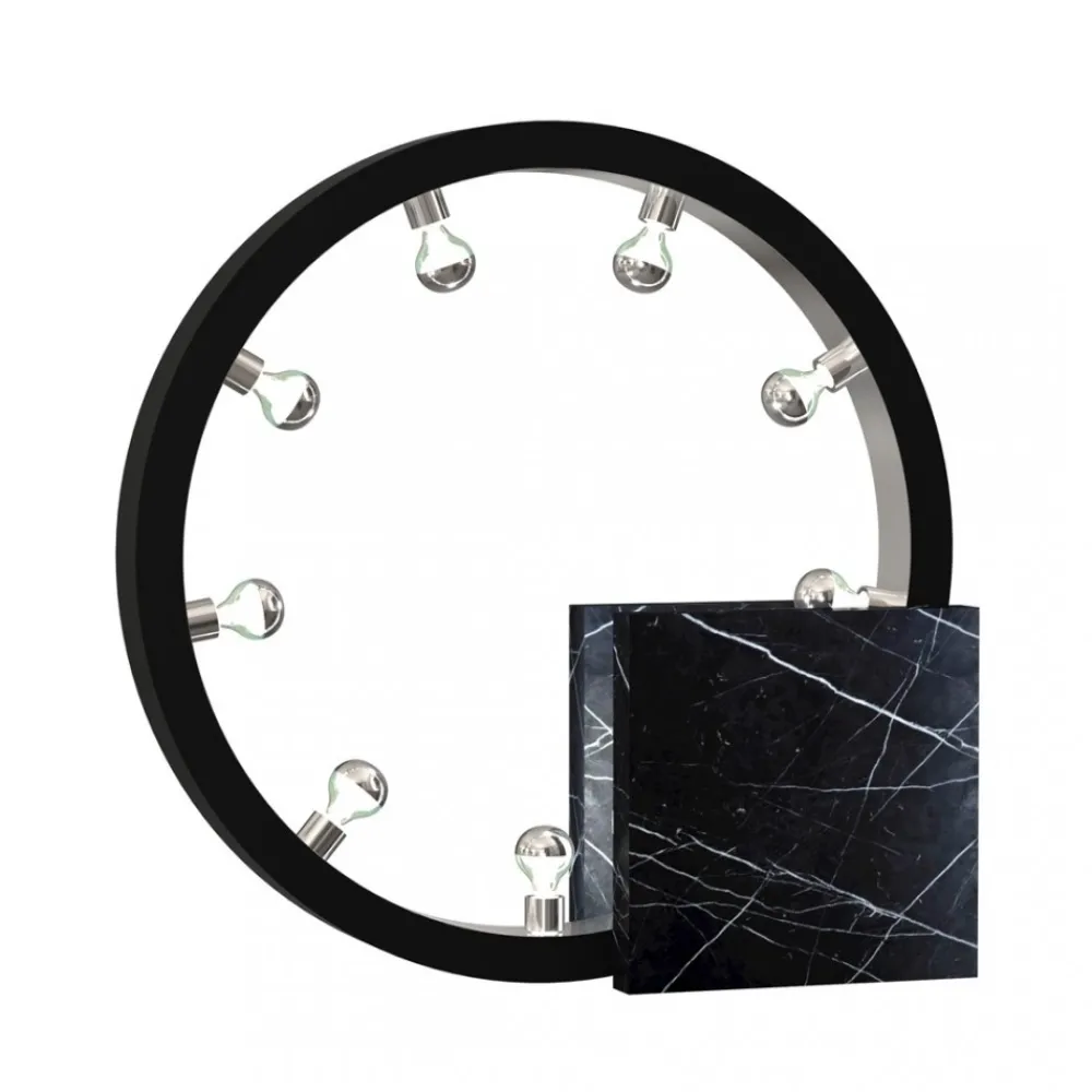 Lampa Podłogowa CASSIOPEIA Czarny Marmur 9xE14 73cm * Eko-light Best