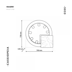 Lampa Podłogowa CASSIOPEIA Czarny Marmur 9xE14 73cm * Eko-light Best