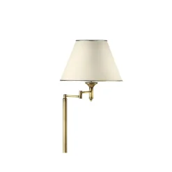 Lampa Podłogowa CLASSIC Regulowana Złoty Beżowy Abażur 1xE27 158 cm * Jupiter Best