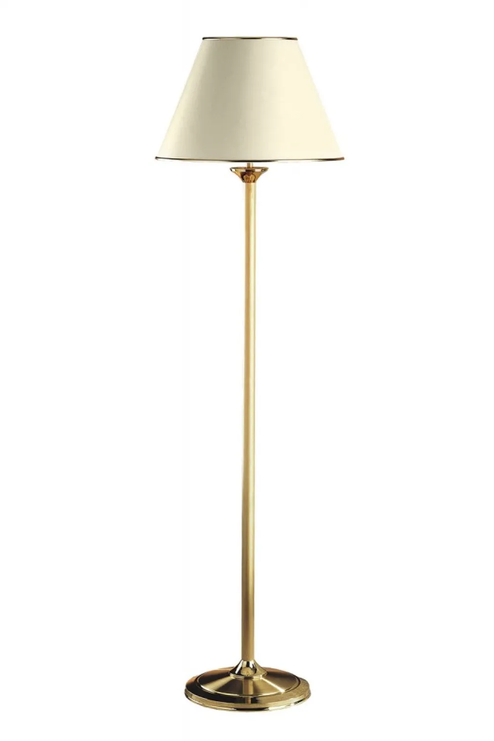 Lampa Podłogowa CLASSIC Złoty Beżowy Abażur 1xE27 155 cm * Jupiter New