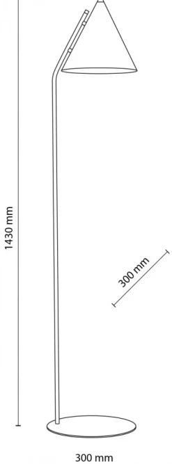 Lampa Podłogowa CONO Czarny Metalowy Klosz 1xE27 143cm * TK Lighting Best