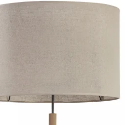 Lampa Podłogowa DEVA Brązowy Beżowy Abażur 1xE27 137 cm * TK Lighting