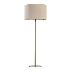 Lampa Podłogowa DEVA Brązowy Beżowy Abażur 1xE27 137 cm * TK Lighting