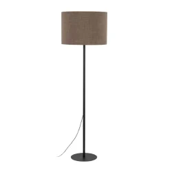 Lampa podłogowa EARTH czarna abażur brązowy 1xE27 * TK Lighting Hot