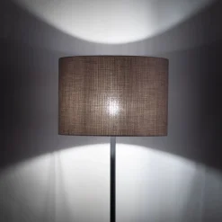 Lampa podłogowa EARTH czarna abażur brązowy 1xE27 * TK Lighting Hot