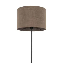 Lampa podłogowa EARTH czarna abażur brązowy 1xE27 * TK Lighting Hot