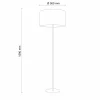 Lampa Podłogowa EARTH Czarny Szary Abażur 1xE27 159cm * TK Lighting New
