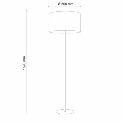 Lampa Podłogowa EARTH Czarny Szary Abażur 1xE27 159cm * TK Lighting New